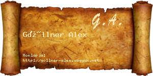 Göllner Alex névjegykártya